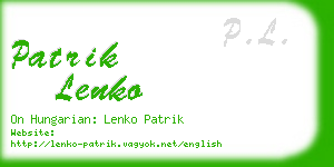 patrik lenko business card